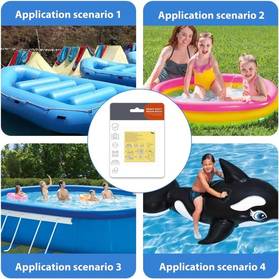 30x Zelfklevende Zwembad Reparatiepleisters - Waterdicht PVC Patch voor Luchtbed, Zwemband en Tent — afbeelding 5