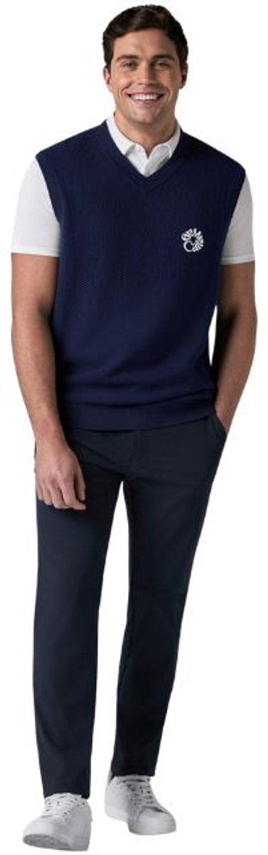 Callaway Mixed Texture Vest Navy van Merkloos — afbeelding 4