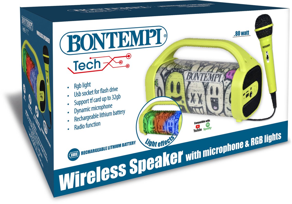 Bontempi - Speaker met microfoon en lichteffecten