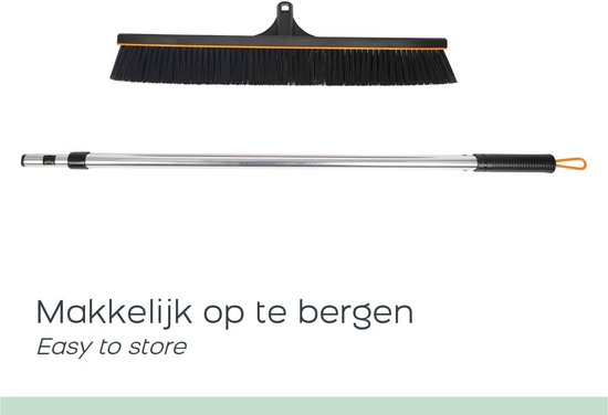 XXL Buitenbezem met Verstelbare Telescoopsteel (tot 176 cm) voor Terras, Tuin en Garage — afbeelding 4
