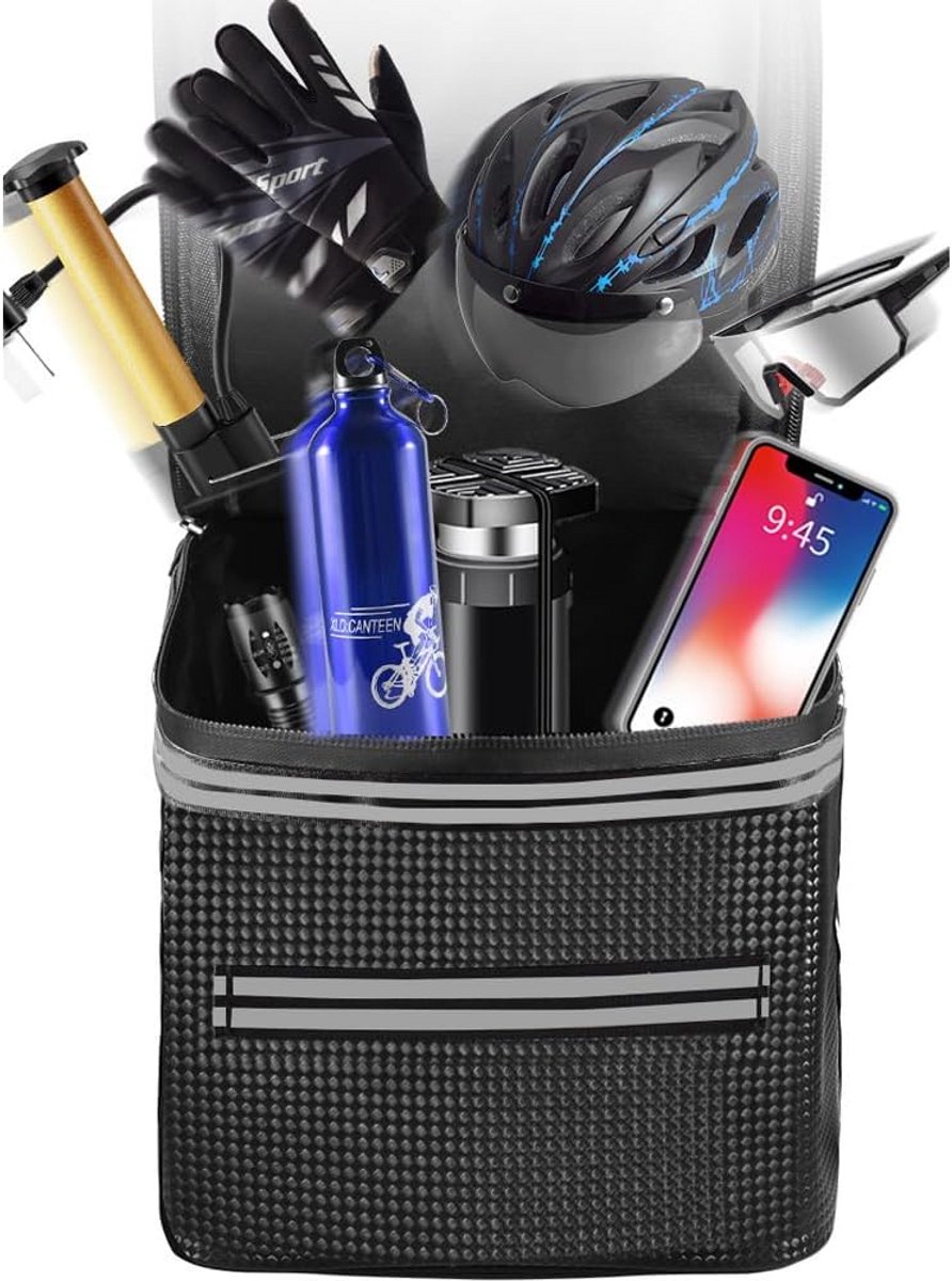 Waterdichte Fietstas Achterop met Reflecterende Strepen - Fietsmand Bagage voor Boodschappen en Outdoor - 15 Liter — cadeau in Sport & Outdoor - foto 6