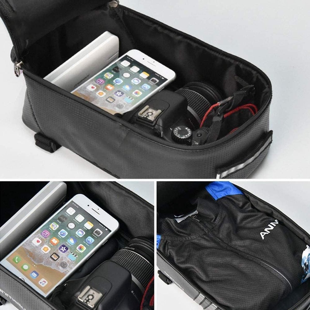 Waterdichte Fietstas Achterop met Reflecterende Strepen - Fietsmand Bagage voor Boodschappen en Outdoor - 15 Liter — cadeau in Sport & Outdoor - foto 2