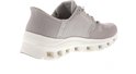 Grijze Skechers Slip-ins sneaker met ademende mesh en witte schokabsorberende zolen.