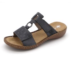 Rieker Dames Slipper - 60885-12 Jeansblauw - Maat 42