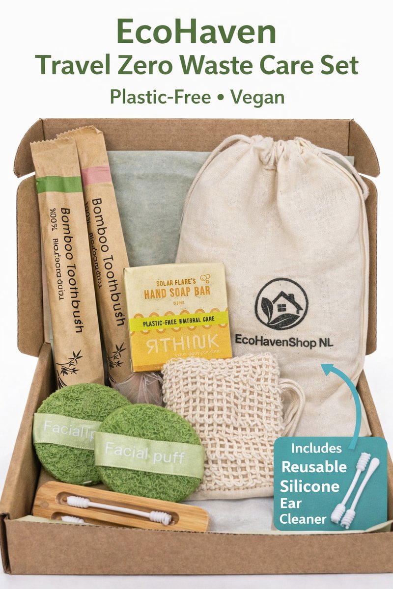 Eco Haven Reis Zero Waste Verzorgingsset — cadeau in Verzorging - foto 2