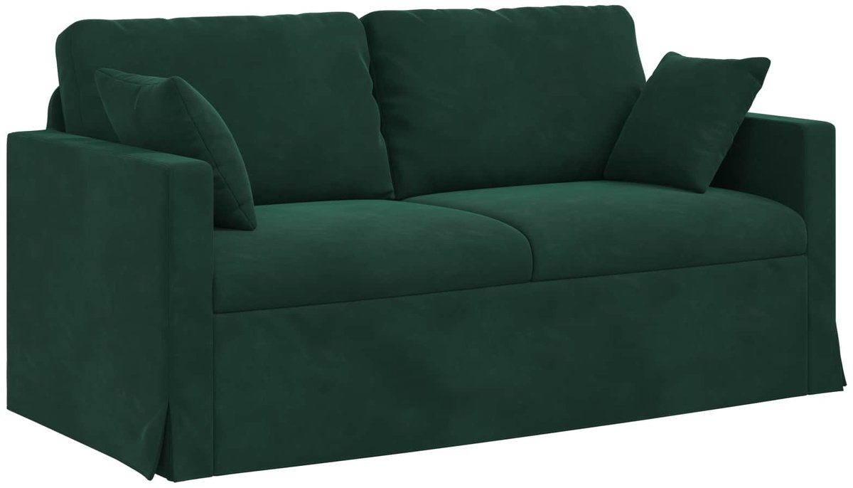 vidaXL Bank - Donkergroen - 158 - x - 78 - x - 80 - cm - Fluweel