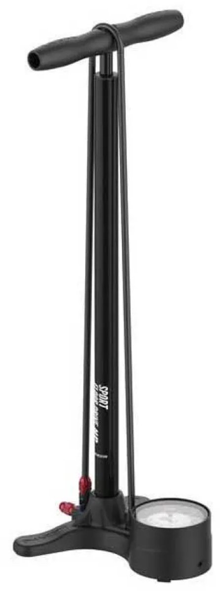 Lezyne Sport Floor Drive 3.5 Luchtpomp - Hoge druk fietspomp - Fietspomp met analoge drukmeter - Presta en Schrader ventielen - Aluminium - Zwart — afbeelding 2
