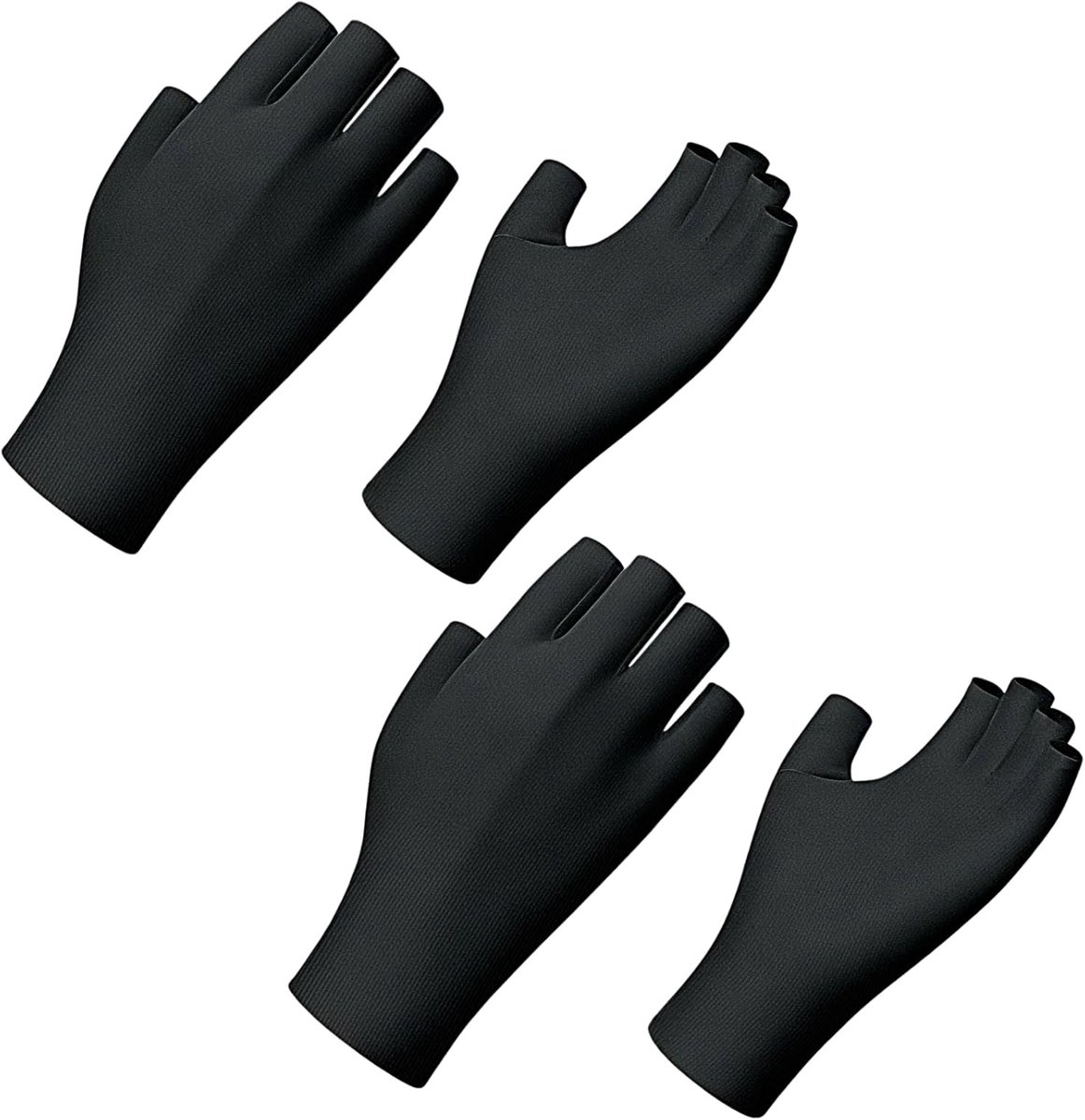 PromoHome UV-beschermende vingerloze handschoenen - 2 paar - Comfortabel en rekbaar - Touchscreen geschikt