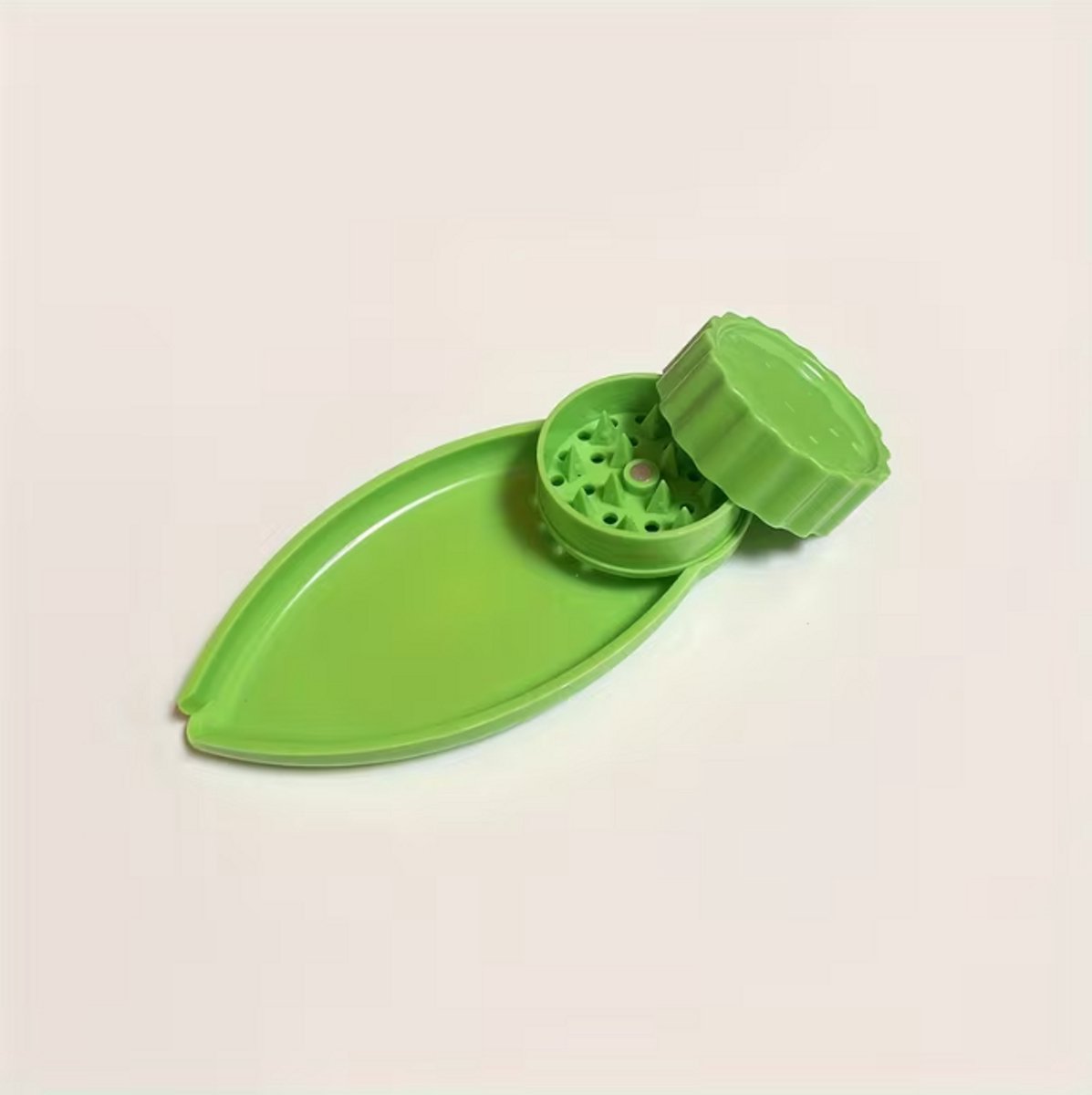 Groene Kruiden Grinder – Handmatige Herb Grinder – Kunststof Kruidenmolen – Compacte Grinder voor Kruiden