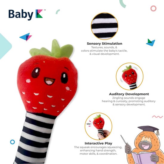 Set van 2 Polenrammelaars en Sokken voor Pasgeborenen - Sensory Speelgoed voor Babyontwikkeling — afbeelding 3