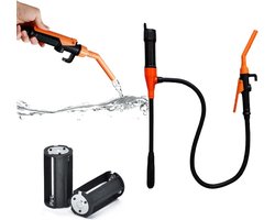 Batterijpomp - Draagbare pomp - Draagbare batterijpomp - Elektrische hevelpomp - Waterpomp - Handbrandstofpomp - Gas - Brandstof - Diesel - Water - 1 stuk - Oranje kleur