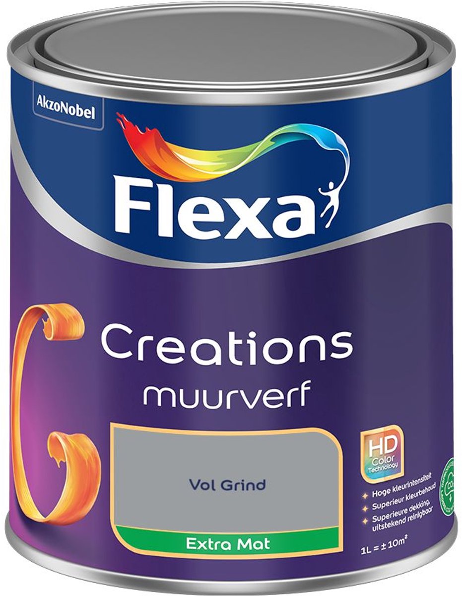 Flexa Creations Muurverf Extra Mat Vol Grind 1 L