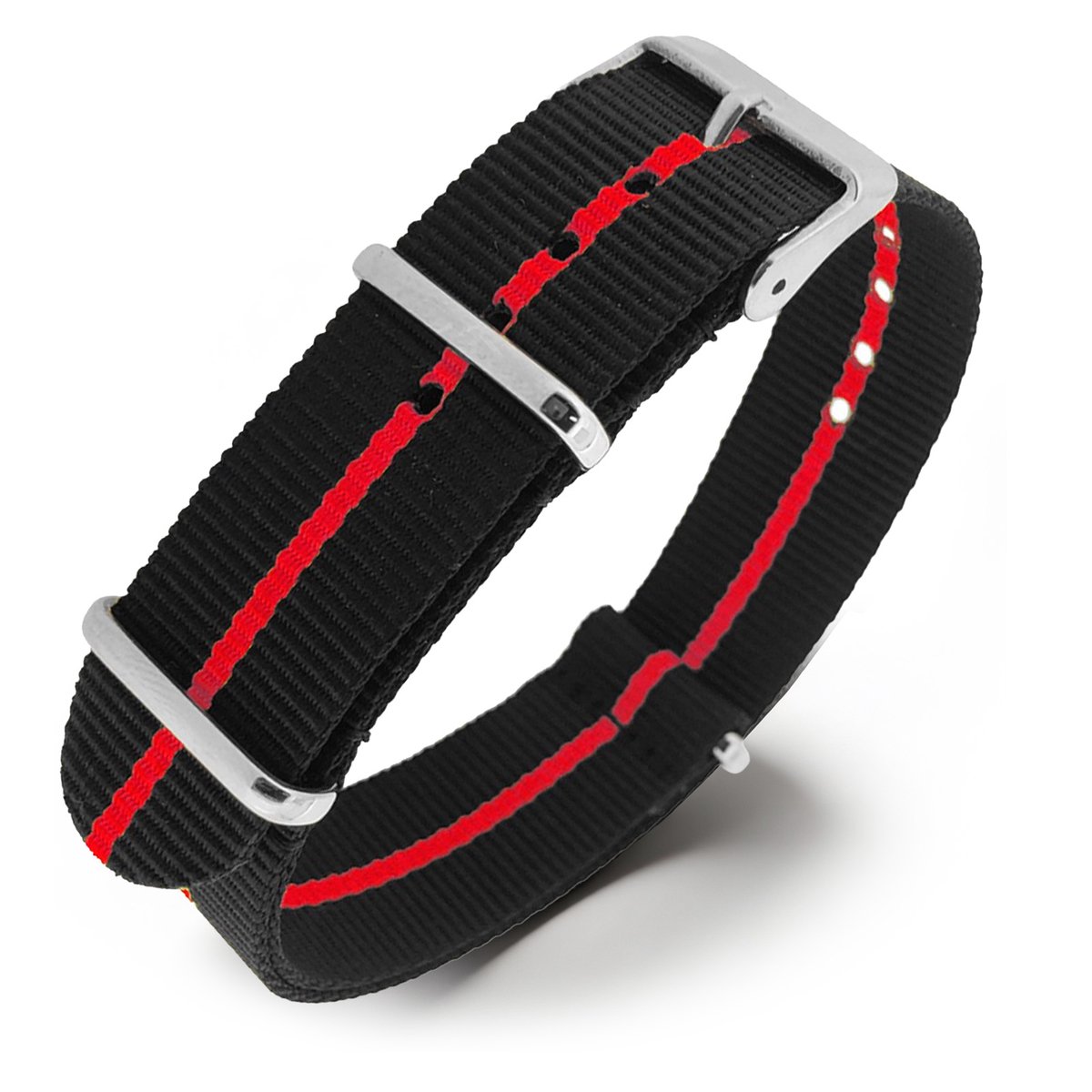 NATO Horlogeband G10 Military Nylon Strap - Skunk Rood 22mm