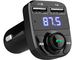 Bluetooth FM Transmitter, Bluetooth MP3 Player Wireless Radio Adapter, Bluetooth for Car with Dual USB Ports, Hands-Free Wire Kit Support TF Card/USB Stick