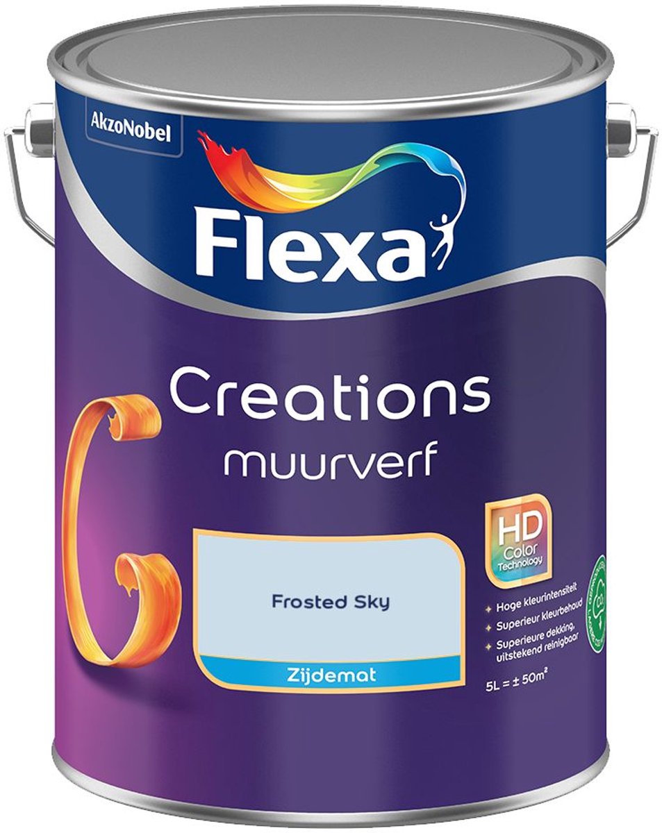 Flexa Creations Muurverf Zijdemat Frosted Sky 5 L