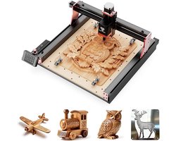 Twotrees TTC450 Pro CNC Freesmachine Laser Graveermachine - CNC Wood Cutter 4 Axis Metal Milling Machine - Switchable Laser Engraving Machine, Engraving Machine for Engraving Wood, Acrylic, MDF, PCB - CNC Milling Machine