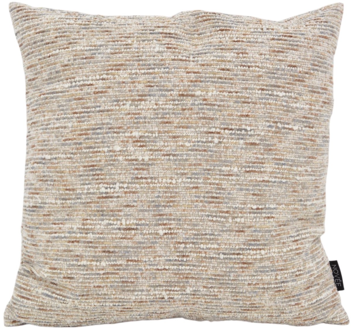 NOVÉE Chenille Kussenhoes 45x45 cm – Taupe/Beige | Luxe Sierkussenhoes | NOVÉE