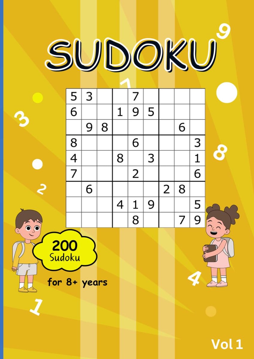 Groot Sudoku Puzzelboek voor Kinderen Vanaf 8 Jaar - Makkelijk, Gemiddeld & Moeilijk
