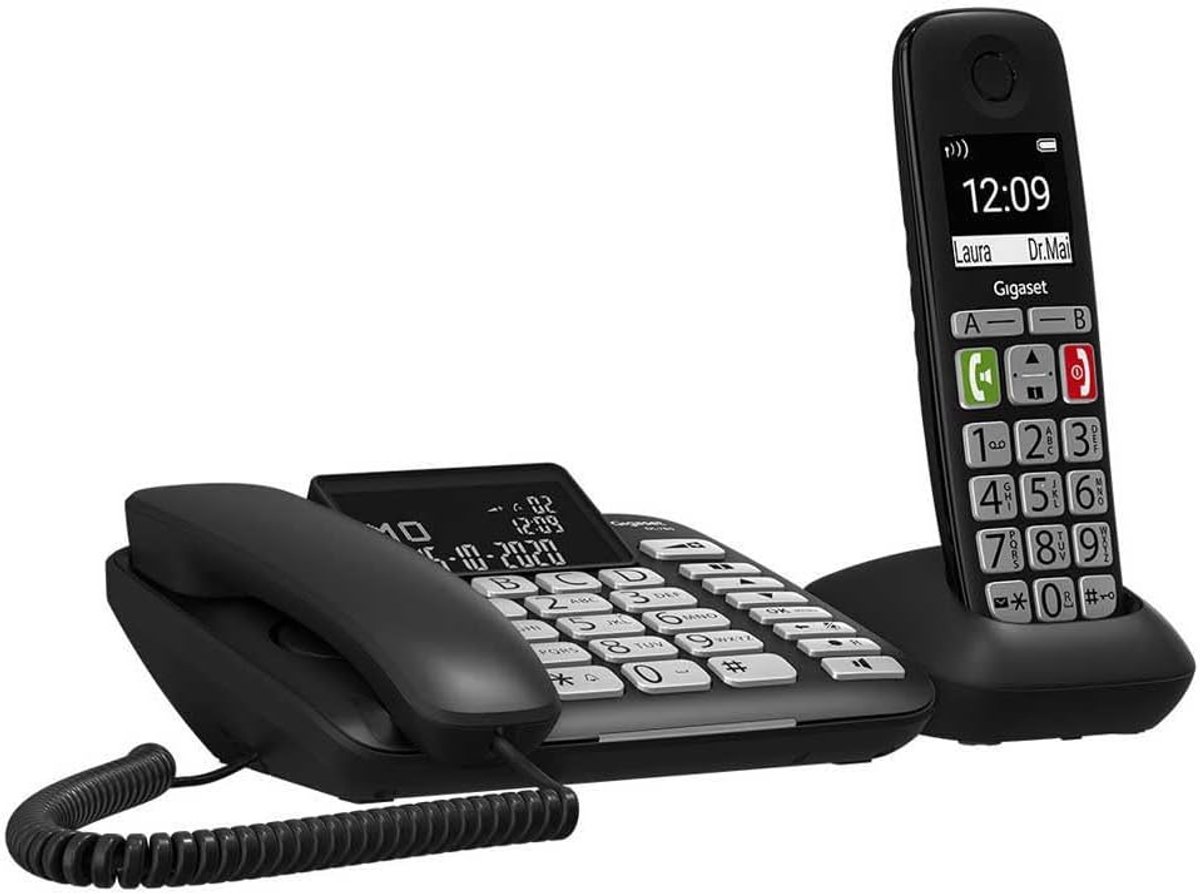 Draadloze DECT Telefoon Combo Set met Extra Hoorn - Hoogwaardige Kwaliteit