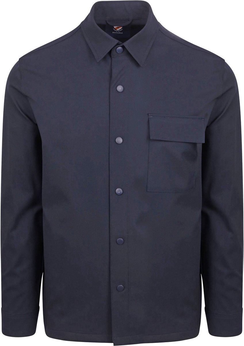 Suitable BASE Shacket Donkerblauw (navy) - Maat L - Heren - Overshirt