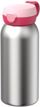 Mepal Isoleerfles met flipdop Campus - 500 ml - Waterfles RVS - Lekdicht - Hygiënische deksel - Cool pink