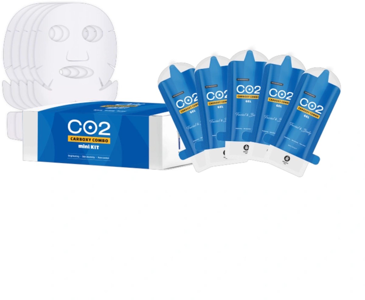 RIBESKIN CO2 Carboxy Comboy Mini Gezichtsset / Combinatieset voor het gezicht Klein