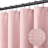 BOTC Rideau de douche anti-moisissure - 180x200cm - Anneaux inclus - Avec bande de poids - Qualité premium - Étanche