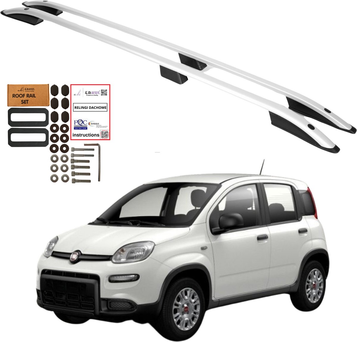 Dakrails FIAT PANDA vanaf 2012 Aluminium Duurzaam Stevig