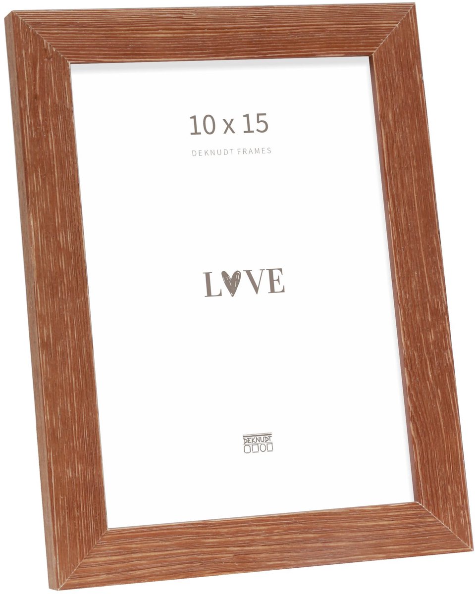 Deknudt Frames fotolijst S68VF3 - verweerd hout - bruin - foto 10x15