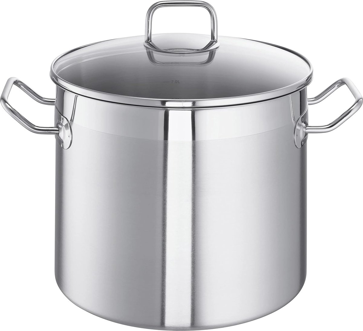 Grote Kookpan 24 cm 9 Liter Hoog XXL RVS Geschikt voor Alle Warmtebronnen