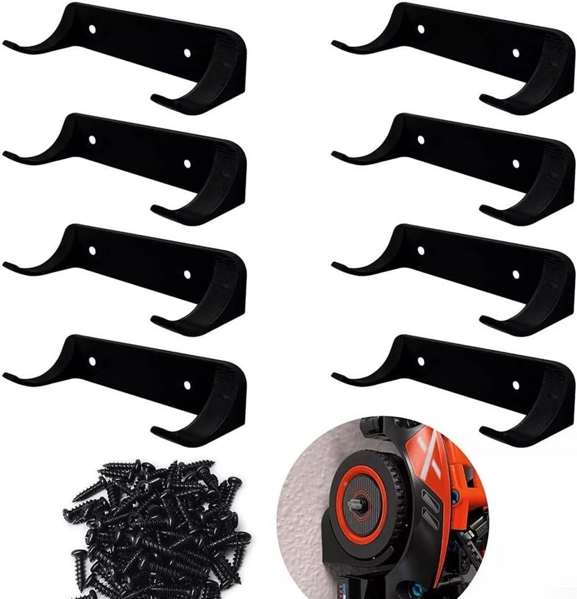 Set van 15 Muurbeugels voor Modelauto's - Verticale Display Plank voor Collectie