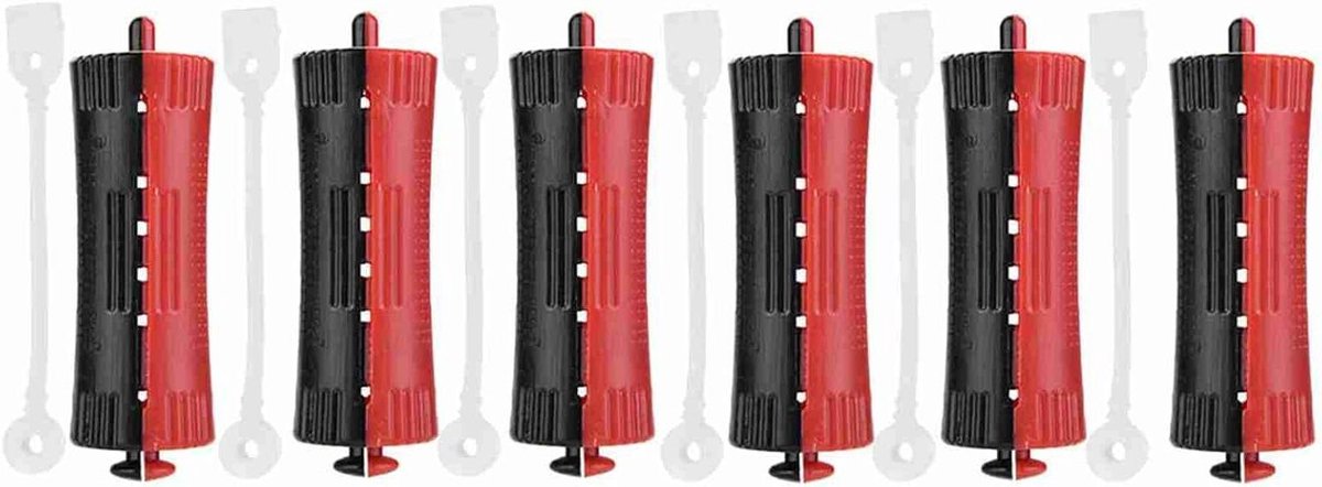 Haarrollers voor golven en krullen - Set van 6 stuks haarclips met rubberen band - Kappersgereedschap voor warmtegolven (Type 1)