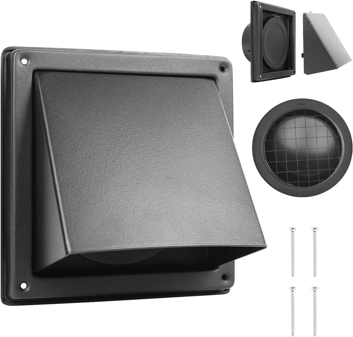 Ventilatierooster RVS 150 mm Lamellen Roestvrij Staal Buiten