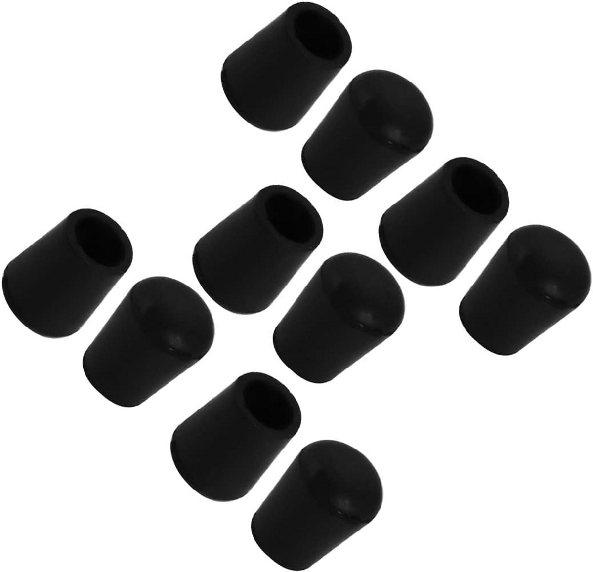 10 Stuks Ronde Rubberen Stoelpootdoppen 10mm - Meubelvoetjes voor Krassen Bescherming