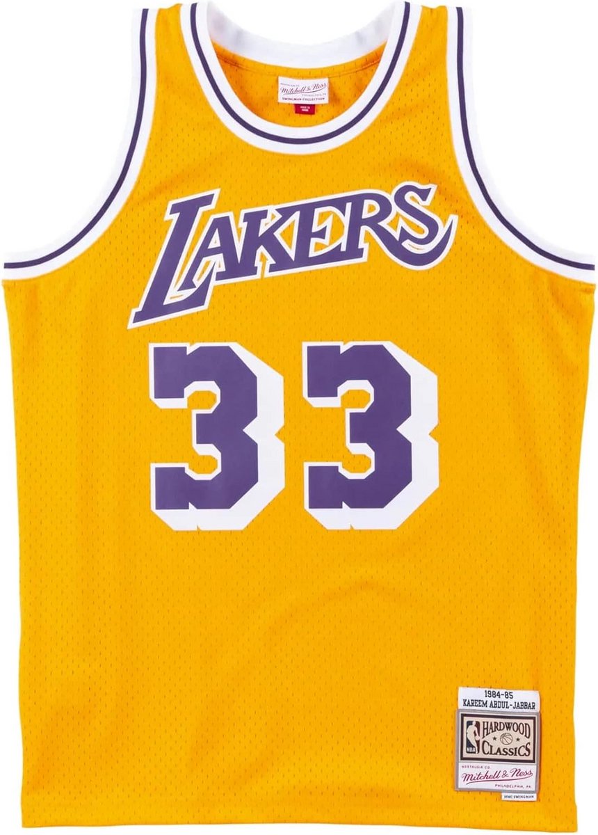 Basketbalshirt Los Angeles Lakers Throwback Karrem Abdul-Jabbar Nummer 33