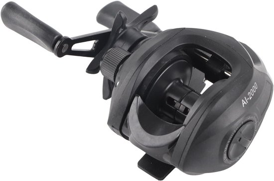 Dailygoody - Baitcasting-molen - Hoge Rotatiesnelheid - Anti-explosielijnremsysteem - Zwart - Stevige Metalen Behuizing - Ideaal voor Vissers - 260 g — afbeelding 2