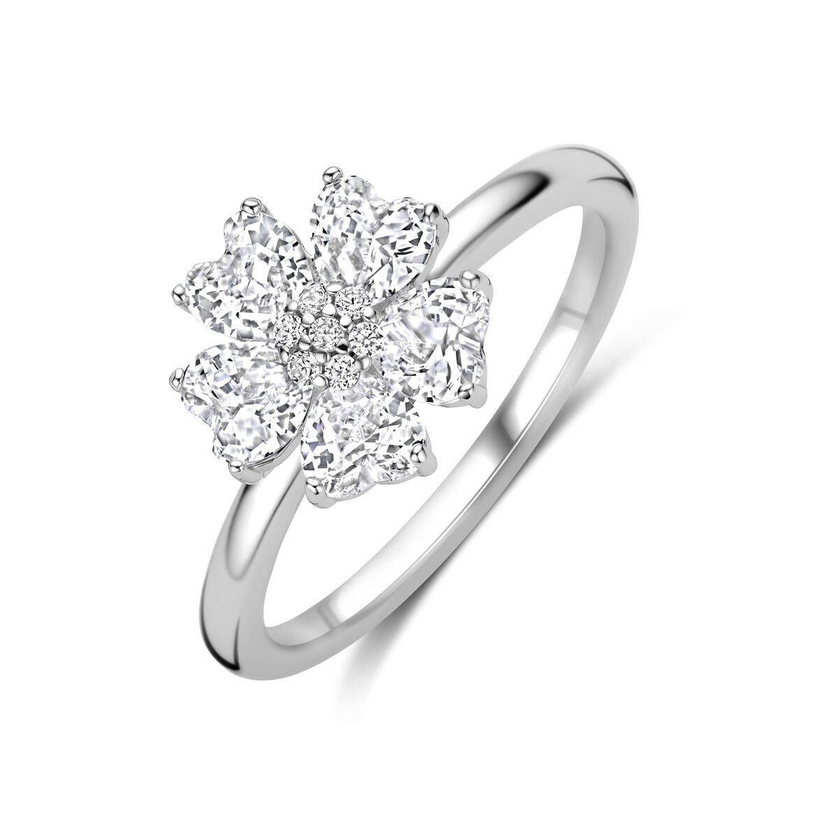 Zilveren Gerhodineerde Ring met Zirkonia 1342196 – 925 Zilver