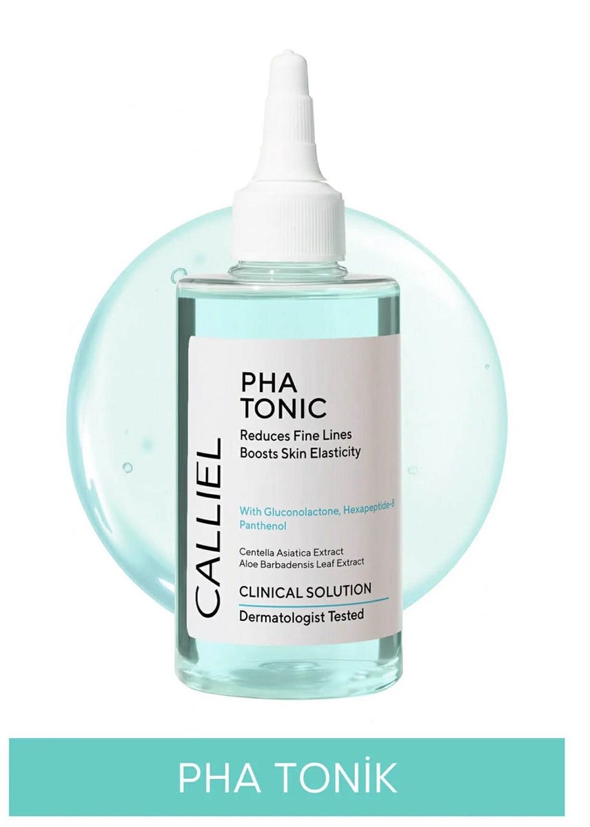 Calliel PHA Tonic Fine Lines Boosts Skin Elasticity - Vermindert Fijne Lijntjes & Rimpels - Verhoogt Huidelasticiteit - Effectieve Anti-Aging Verstevigende & Opvullende PHA-Tonic - Panthenol - Centella Asiatica Extract - Dermatologisch getest 200ml