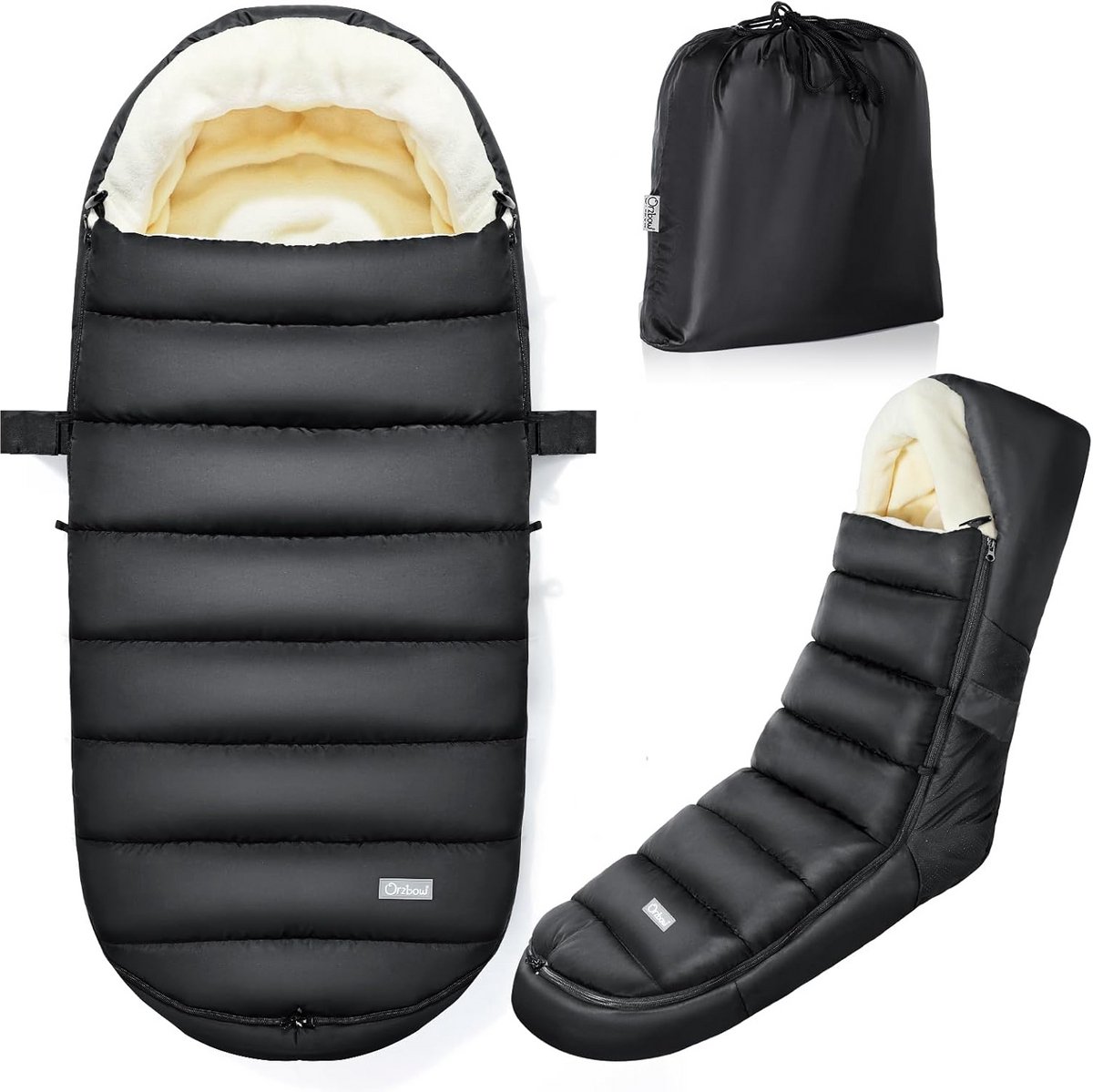Warme Universele Winterslaapzak Kinderwagen - Waterdicht en Fleece Gevoerd Voetenzak