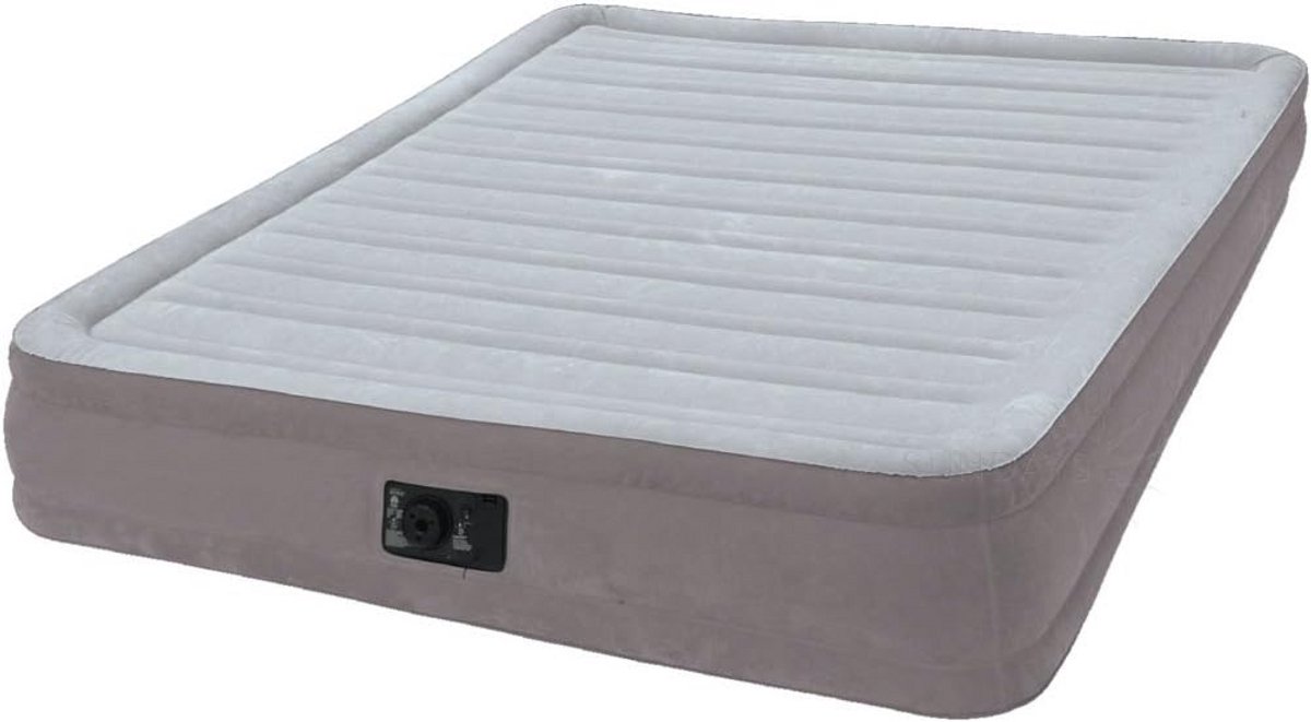 Opblaasbaar Tweepersoons Luchtbed Queen Size 152 x 203 cm met Ingebouwde Pomp