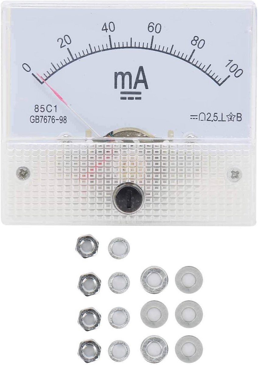 Analoge DC Stroommeter 0-10mA Paneelmeter voor Elektrische Circuits