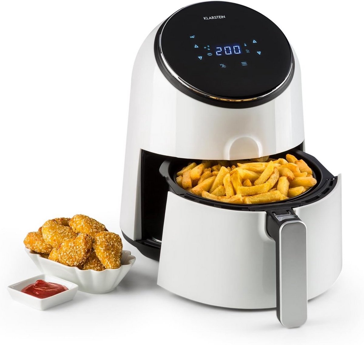 Heteluchtfriteuse met Digitale Touch Control en 8 Programma's - Compact en Gezond Frituren