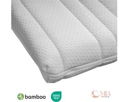 MIA Sleep Topper - Hotel Topdekmatras - 120x200 - Luxe Bamboo Tijk - Koudschuim HR45 - Bamboo Hybrid - circa 9 cm dik - Luxe Tijk
