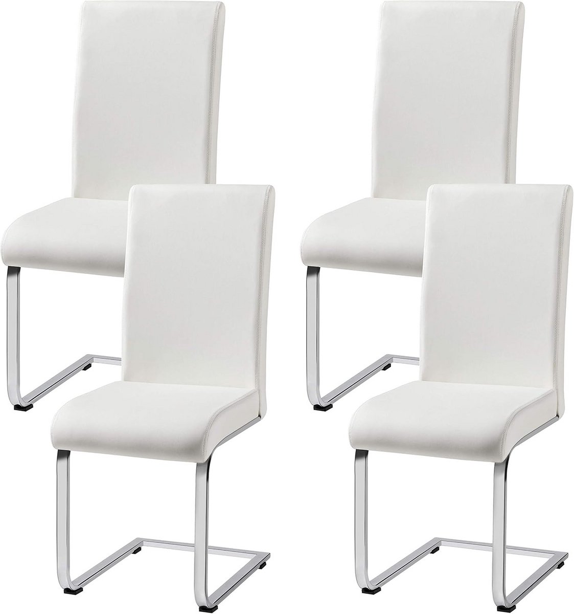 Set van 4 Eetkamerstoelen Kunstleer Schommelbaar - Hoge Belastbaarheid