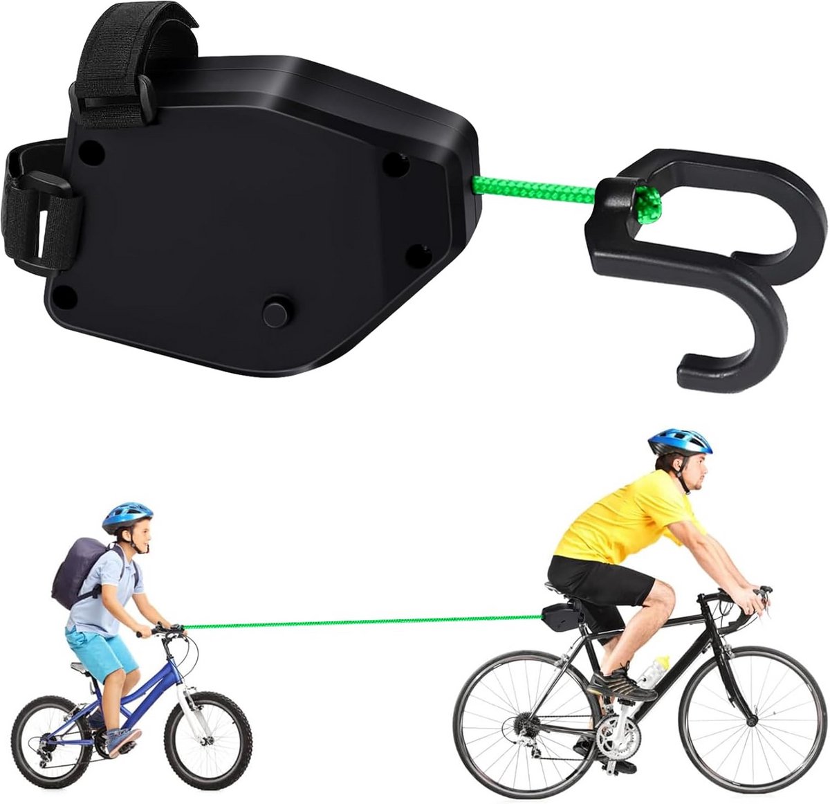 Intrekbaar Fietstouw voor Kinderen - 2,5m Veiligheidssleepkabel voor Fiets