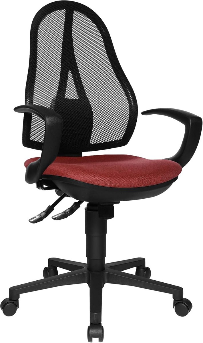Ergonomische Bureaustoel met Armleuningen Bordeauxrood voor Thuis of Kantoor
