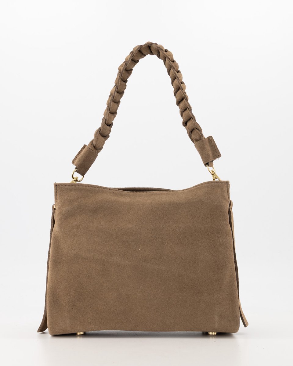 Teatro - Sarah - Handtasje - Crossbodytasje - Suede - Leer - Taupe