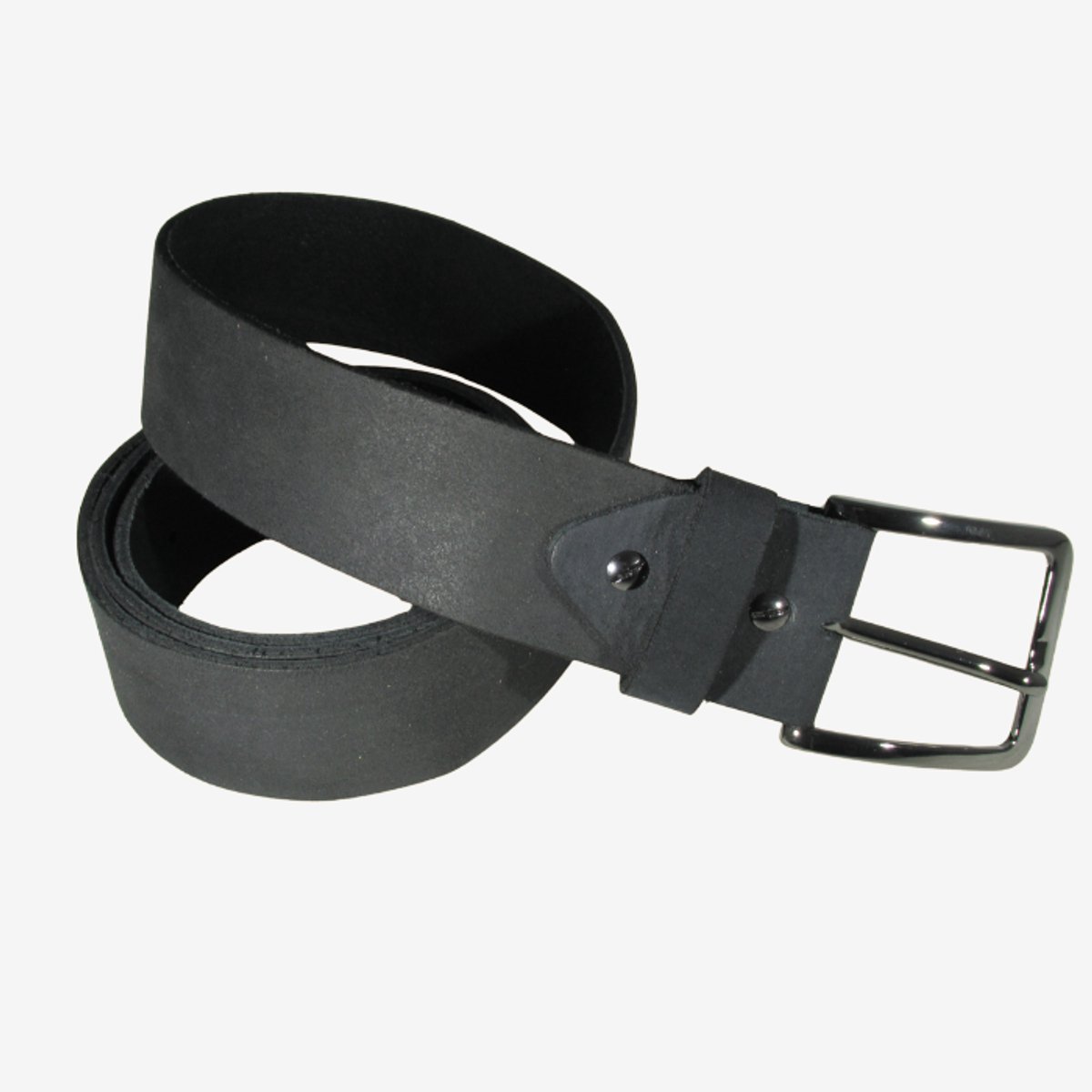 Apollo - Handgemaakte heren riem - Italiaans leer - Antraciet - Italiaanse gesp Nikkel Satin - Hoogte 3.8 cm - Maat 100