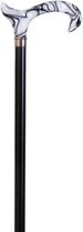 Garcia 1880 Wandelstok beukenhout - Acryl wit handvat - 92 cm lang - Derby handvat - 300 gram - Wandelstok voor dames en heren - wandelstok hout