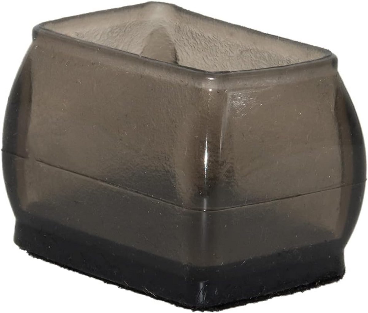 Zwarte Stoelpootdoppen Rechthoekig met Vilt - Krasvrije Bescherming voor Houten Vloeren (38-51mm)